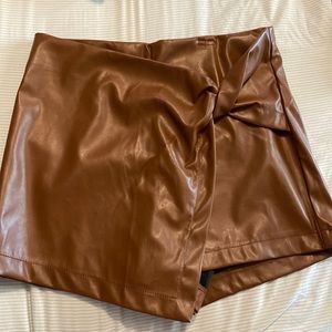 Pleather skort